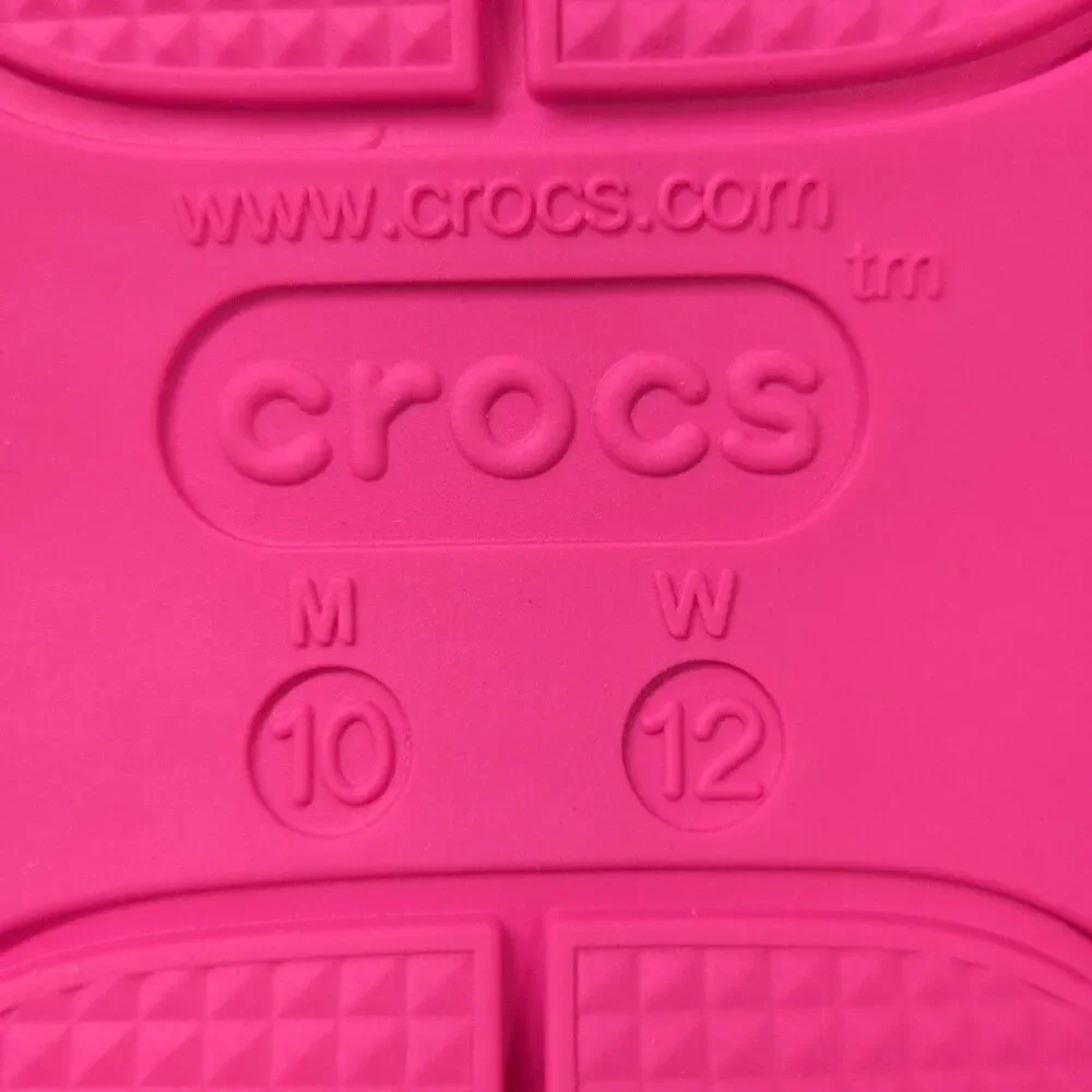 Crocs Barbie the Movie Mega Crush Clog Electric Pink Platform Mens 10 Women's 12